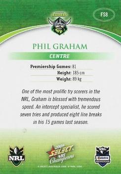 2008 Select NRL Champions - Gold Foil Signatures #FS8 Phil Graham Back